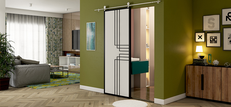 sliding bathroom door installation in Muscoy